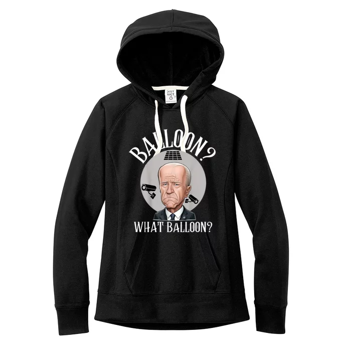 Chinese Spy Balloon What Balloon Funny Joe Biden Chinese Women's Fleece Hoodie