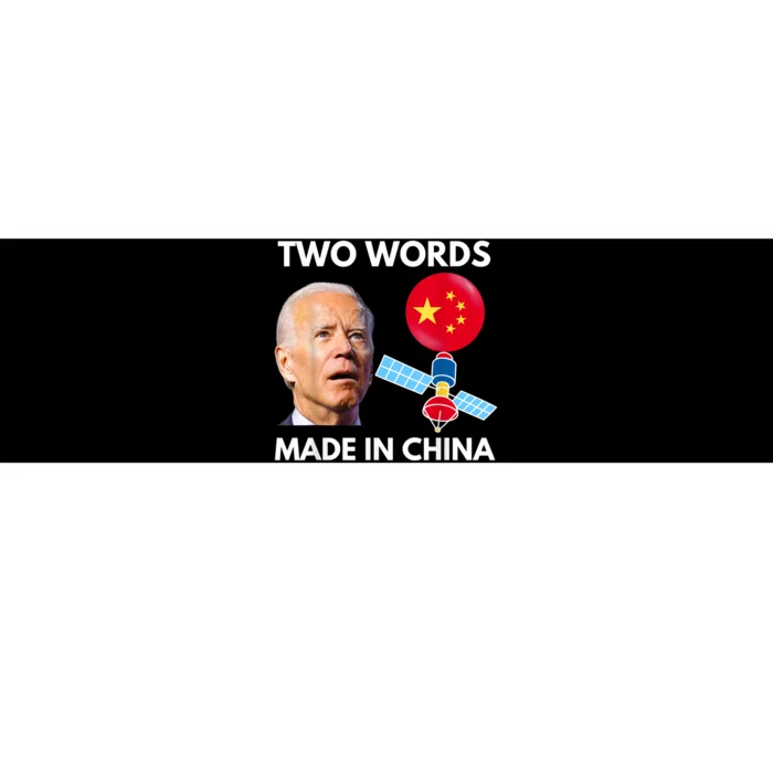 Chinese Spy Balloon Funny Surveillance Joe Biden China Flag Bumper Sticker