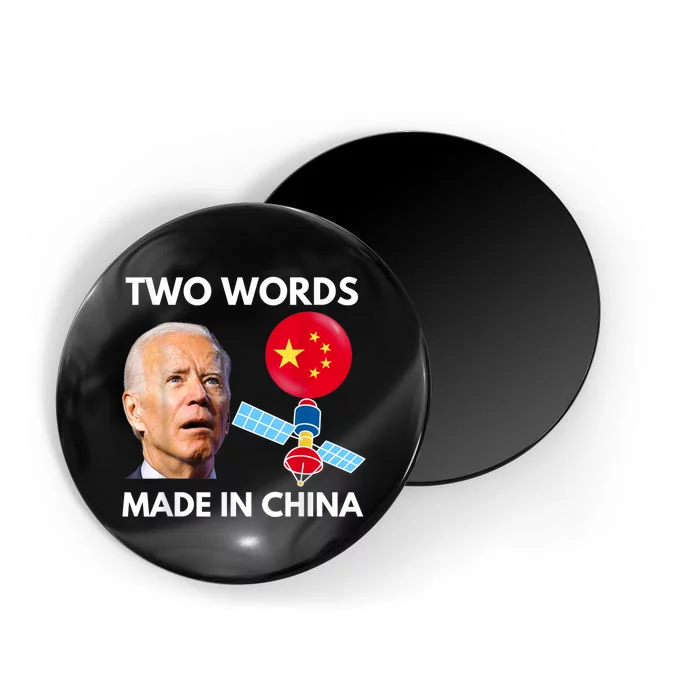 Chinese Spy Balloon Funny Surveillance Joe Biden China Flag Magnet