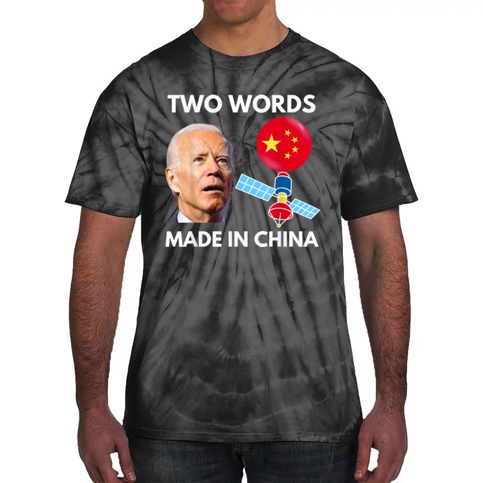 Chinese Spy Balloon Funny Surveillance Joe Biden China Flag Tie-Dye T-Shirt