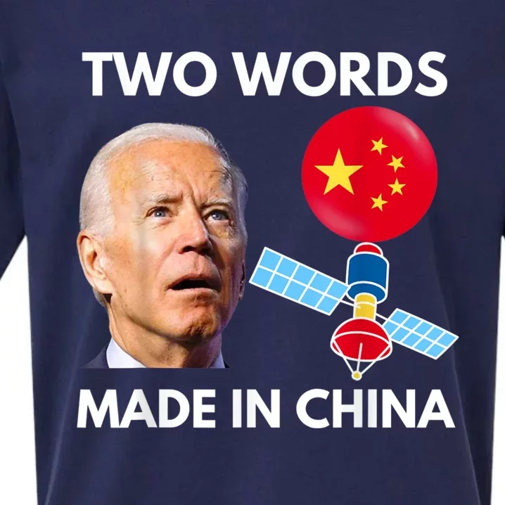 Chinese Spy Balloon Funny Surveillance Joe Biden China Flag Sueded Cloud Jersey T-Shirt