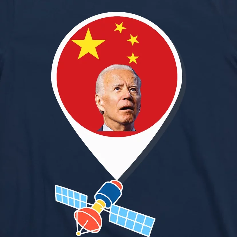 Chinese Spy Balloon Funny Surveillance Joe Biden China Flag T-Shirt