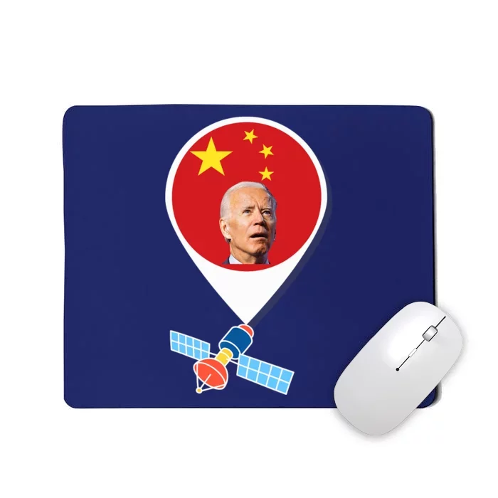 Chinese Spy Balloon Funny Surveillance Joe Biden China Flag Mousepad