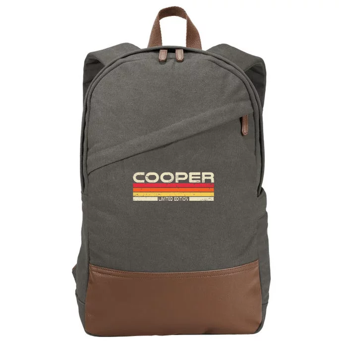 Cooper Surname Birthday Family Reunion 80s 90s Cotton Canvas Backpack