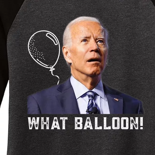 Chinese Spy Balloon Funny Surveillance Joe Biden Women's Tri-Blend 3/4-Sleeve Raglan Shirt