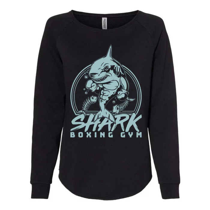 Cool Shark Boxing Gym Logo Womens California Wash Sweatshirt