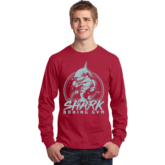 Cool Shark Boxing Gym Logo Long Sleeve Shirt