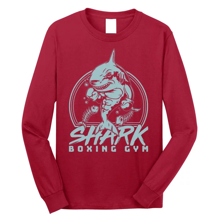 Cool Shark Boxing Gym Logo Long Sleeve Shirt