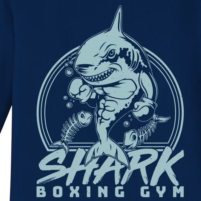 Cool Shark Boxing Gym Logo Baby Long Sleeve Bodysuit