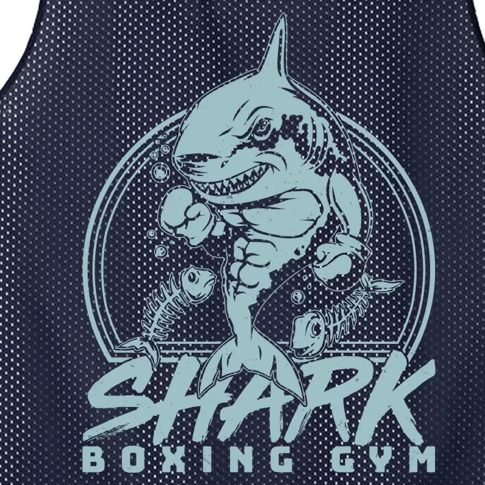 Cool Shark Boxing Gym Logo Mesh Reversible Basketball Jersey Tank