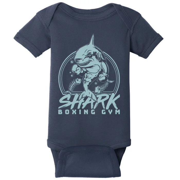 Cool Shark Boxing Gym Logo Baby Bodysuit