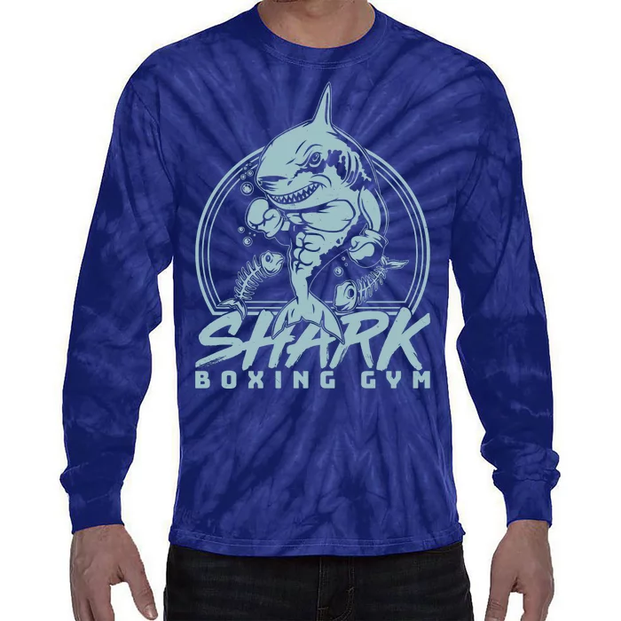 Cool Shark Boxing Gym Logo Tie-Dye Long Sleeve Shirt