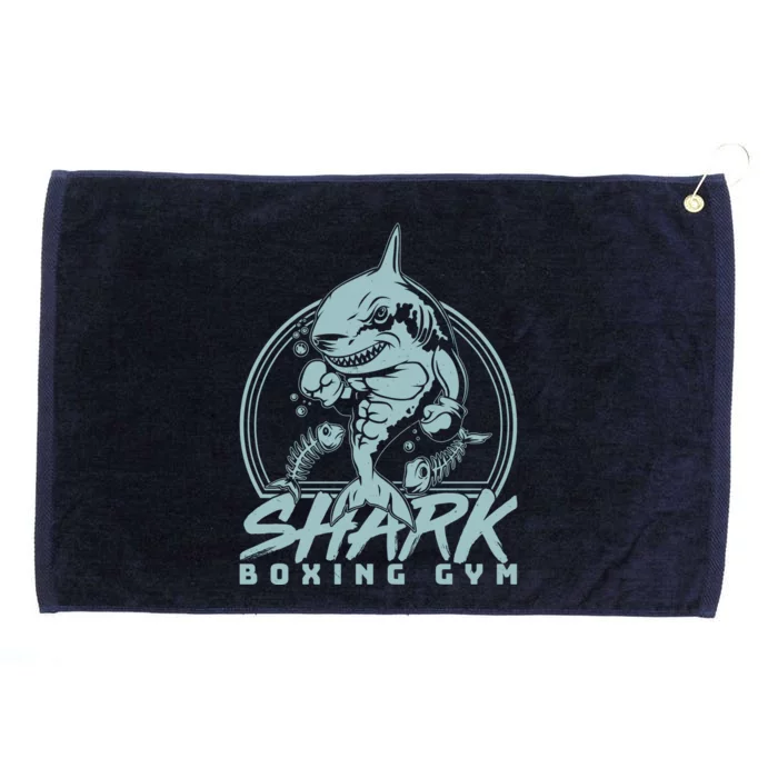 Cool Shark Boxing Gym Logo Grommeted Golf Towel