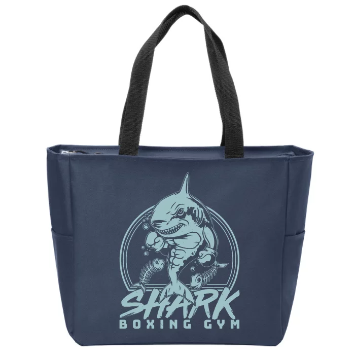 Cool Shark Boxing Gym Logo Zip Tote Bag