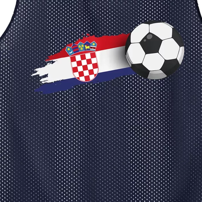 Croatia Soccer Ball Mesh Reversible Basketball Jersey Tank