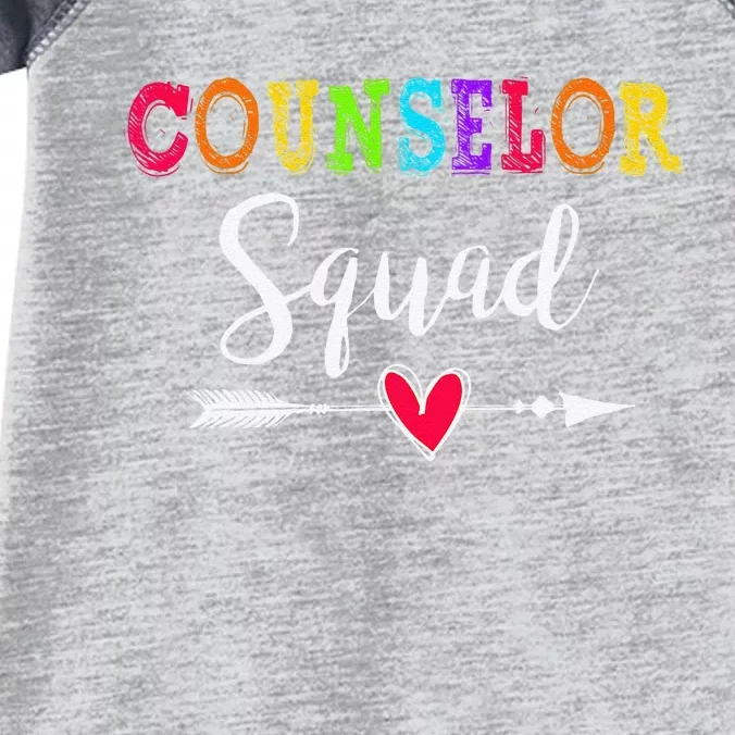 Counselor Squad Back To School Teacher First Day Of School Infant Baby Jersey Bodysuit