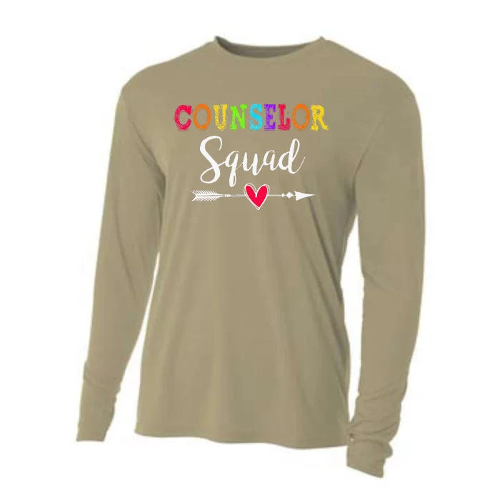 Counselor Squad Back To School Teacher First Day Of School Cooling Performance Long Sleeve Crew