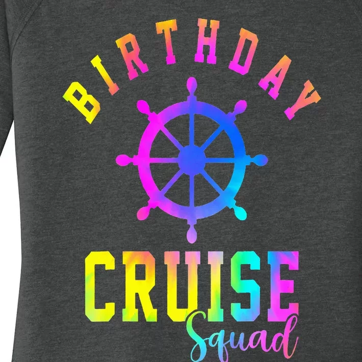 Cruise Squad Birthday 2024 Summer Vacation Family Group Women's Perfect Tri Tunic Long Sleeve Shirt