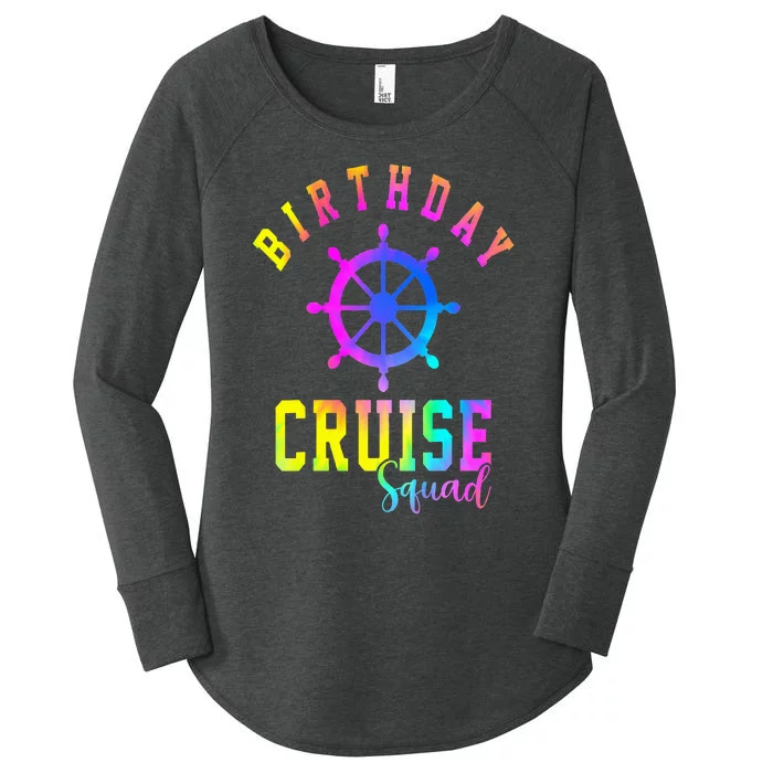 Cruise Squad Birthday 2024 Summer Vacation Family Group Women's Perfect Tri Tunic Long Sleeve Shirt