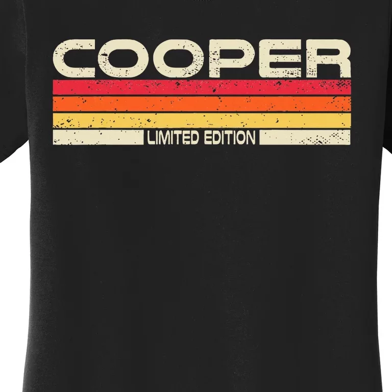 Cooper Surname Birthday Family Reunion 80s 90s Sunset Women's T-Shirt