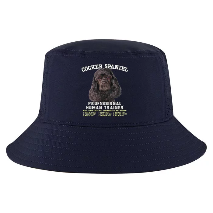 Cocker Spaniel Black Professional Human Trainer Cute Dog Cool Comfort Performance Bucket Hat