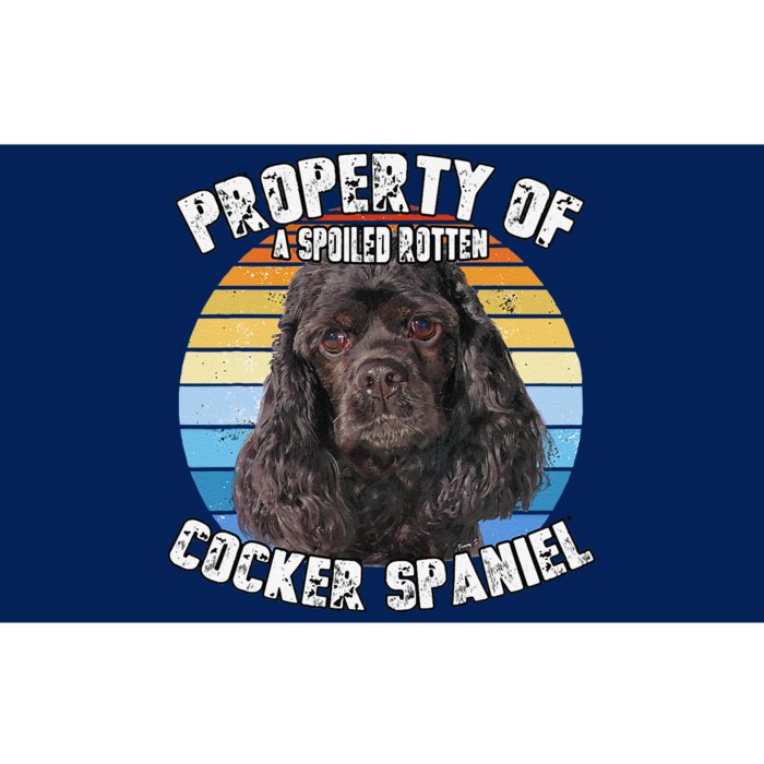 Cocker Spaniel Black Retro Property Of Cute Dog Bumper Sticker