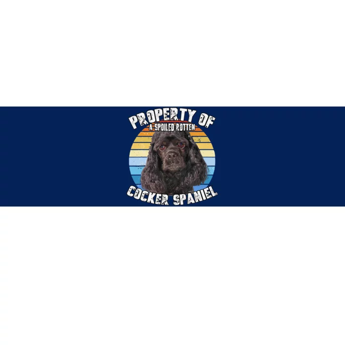 Cocker Spaniel Black Retro Property Of Cute Dog Bumper Sticker