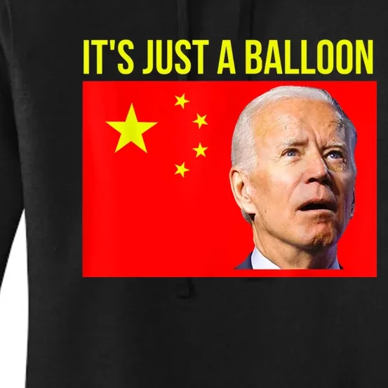 Chinese Spy Balloon Funny Surveillance Joe Biden Humor Women's Pullover Hoodie