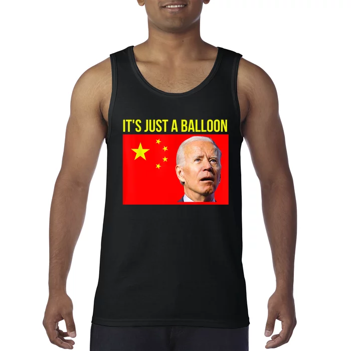 Chinese Spy Balloon Funny Surveillance Joe Biden Humor Tank Top