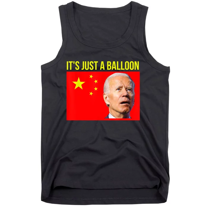 Chinese Spy Balloon Funny Surveillance Joe Biden Humor Tank Top