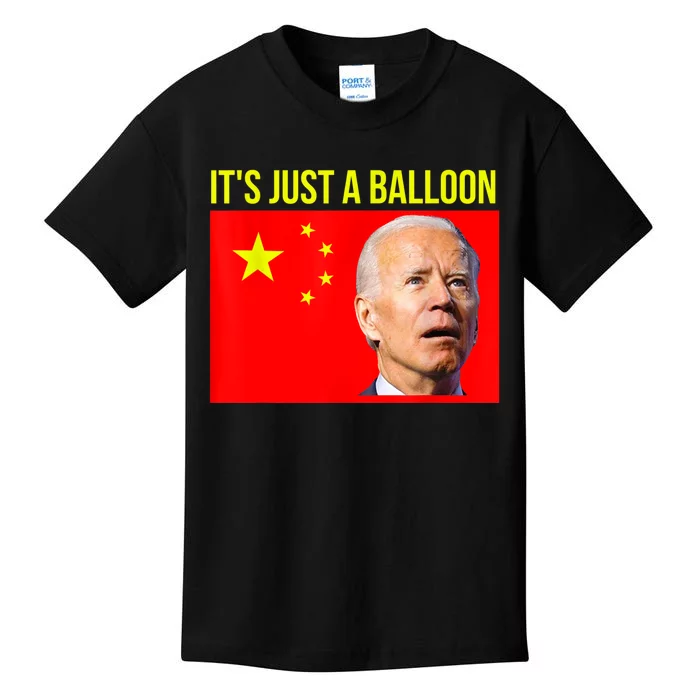 Chinese Spy Balloon Funny Surveillance Joe Biden Humor Kids T-Shirt