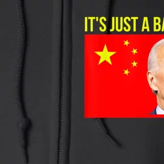 Chinese Spy Balloon Funny Surveillance Joe Biden Humor Full Zip Hoodie