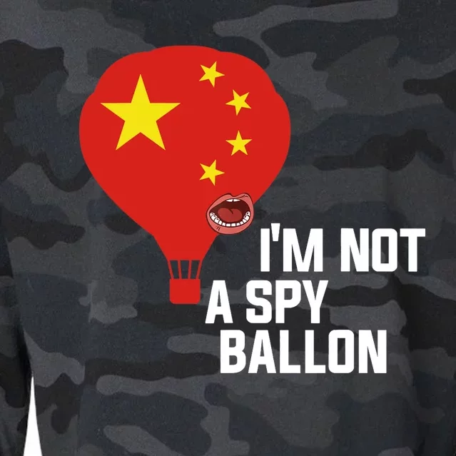 Chinese Surveillance Balloon I'm Not a Spy Ballon Usa Cropped Pullover Crew