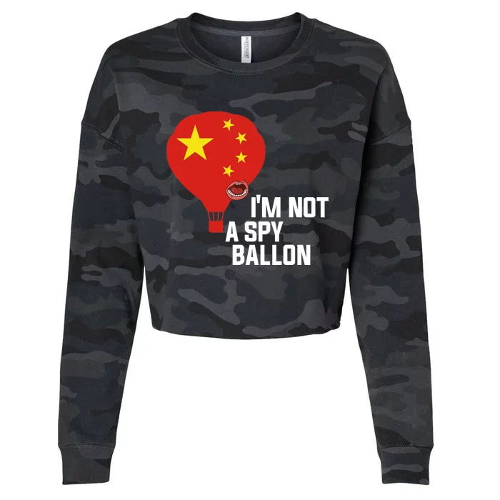 Chinese Surveillance Balloon I'm Not a Spy Ballon Usa Cropped Pullover Crew