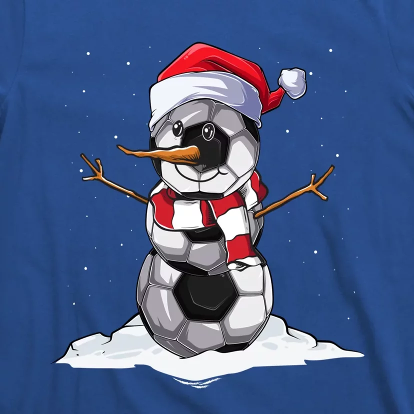 Christmas Soccer Ball Snow Cute Xmas For Boys Girls Gift T-Shirt