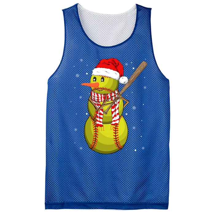 Christmas Softball Bat Snow Santa Snowflake Cool Gift Mesh Reversible Basketball Jersey Tank