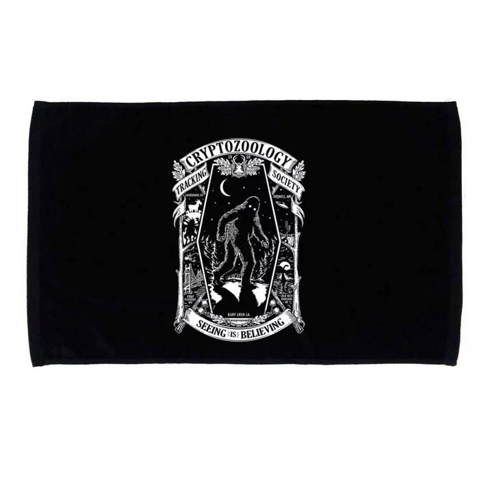 Cryptozoology Society Bigfoot Mothman Cryptid Loch Ness Microfiber Hand Towel