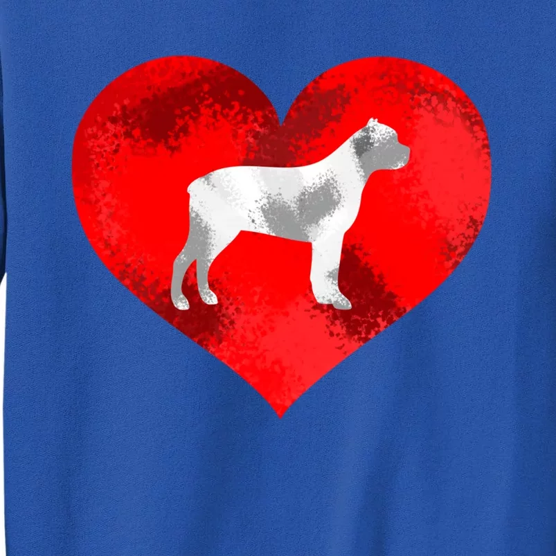 Cute Staffordshire Bull Terrier Dog Red Heart Valentines Day Gift Tall Sweatshirt