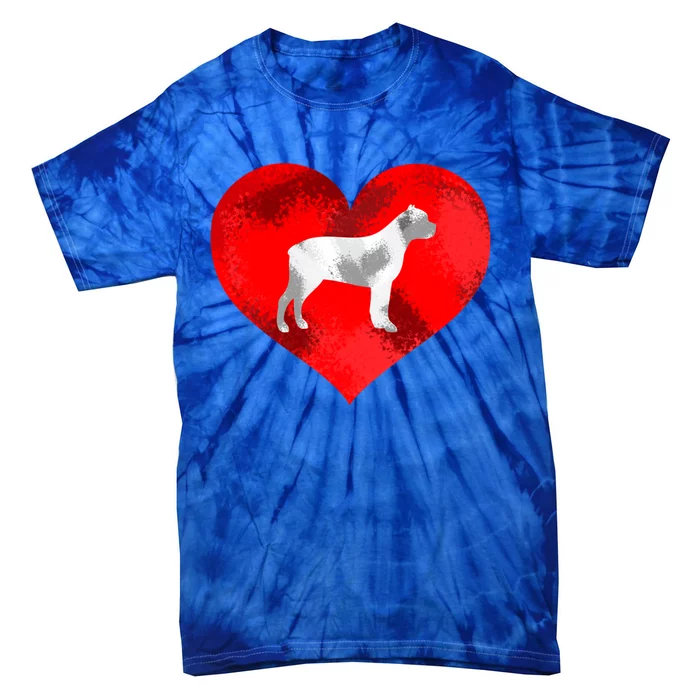 Cute Staffordshire Bull Terrier Dog Red Heart Valentines Day Gift Tie-Dye T-Shirt