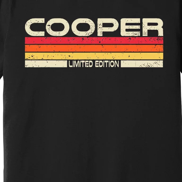 Cooper Surname Birthday Family Reunion 80s 90s Sunset Premium T-Shirt