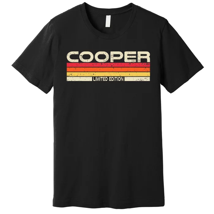 Cooper Surname Birthday Family Reunion 80s 90s Sunset Premium T-Shirt