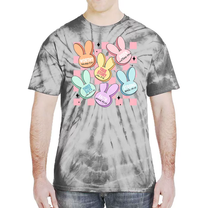 Candy Sweet Bunny Bible Christian Easter Day Tie-Dye T-Shirt