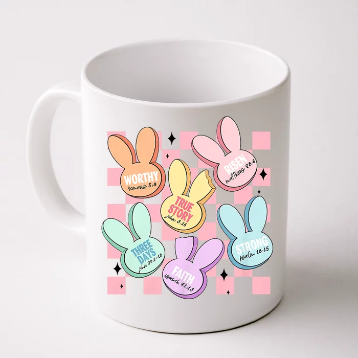 Candy Sweet Bunny Bible Christian Easter Day Front & Back Coffee Mug