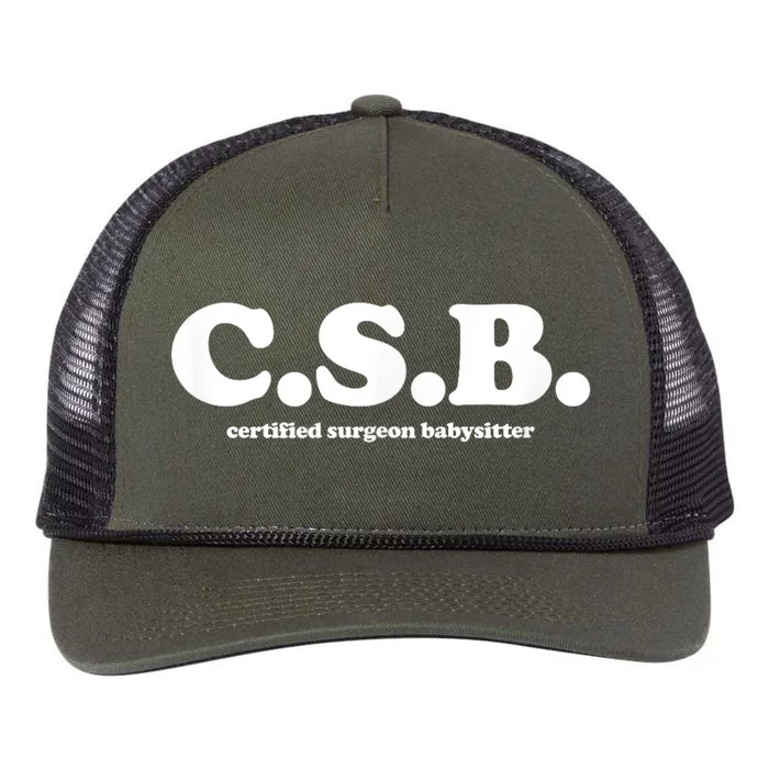 Certified Surgeon Babysitter Csb Retro Rope Trucker Hat Cap