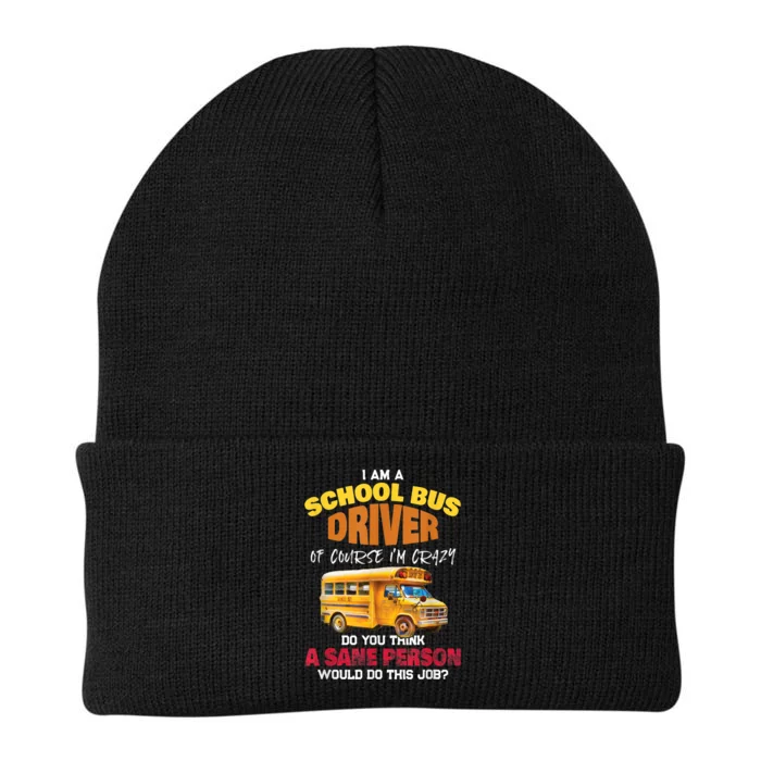 Crazy School Bus Driver Back To School Funny School Bus Knit Cap Winter Beanie