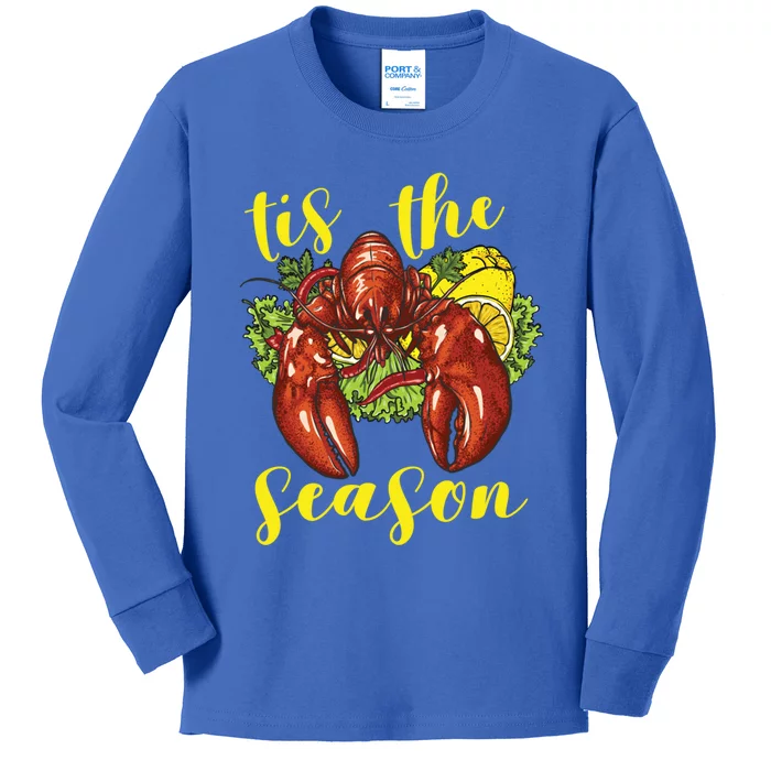 Crawfish Season Boil Crayfish Cooking Lobster Funny Gift Kids Long Sleeve Shirt