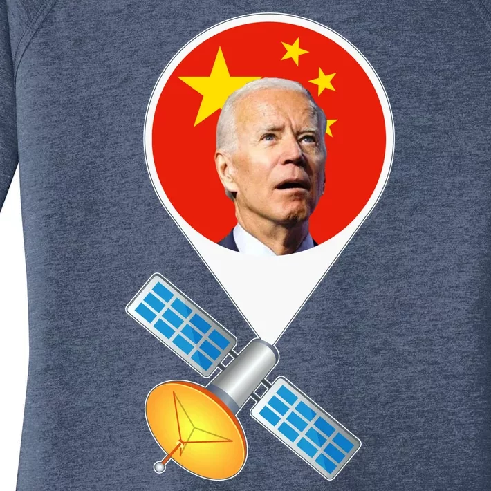 Chinese Satellite Balloon Joe Biden Women's Perfect Tri Tunic Long Sleeve Shirt