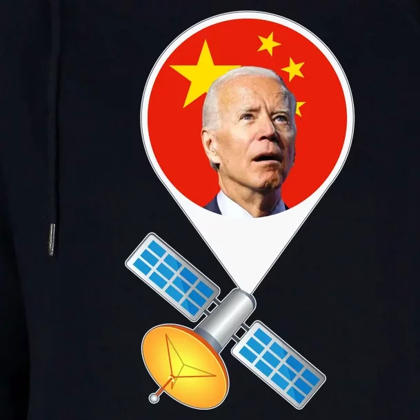 Chinese Satellite Balloon Joe Biden Womens Funnel Neck Pullover Hood