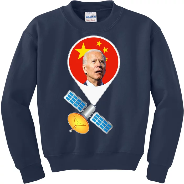 Chinese Satellite Balloon Joe Biden Kids Sweatshirt