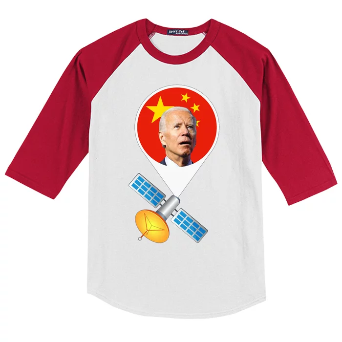 Chinese Satellite Balloon Joe Biden Kids Colorblock Raglan Jersey